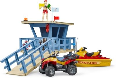 Bruder bworld Set Life Guard Station mit Quad + Personal bworld set Станция спасателя с квадроциклом + персонал