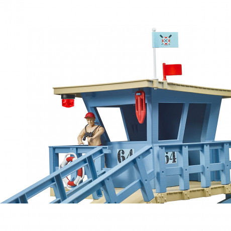 Bruder bworld Set Life Guard Station mit Quad + Personal bworld set Станция спасателя с квадроциклом + персонал