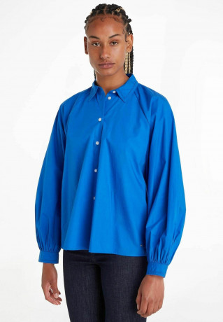 Tommy Hilfiger CO SOLID RAGLAN Button-down blouse denim CO SOLID RAGLAN Блузка на пуговицах джинсовая ткань