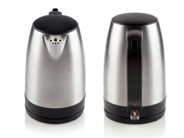 Domo Wasserkocher, 1.7 l, 2200 W, gross leise mit 360°-Fuss, aus Edelstahl elektrisch ohne Kabel Teekocher  Чайник Domo, 1,7 л, 2200 Вт, большой, тихий, с подставкой на 360°, из нержавеющей стали, электрочайник без кабеля