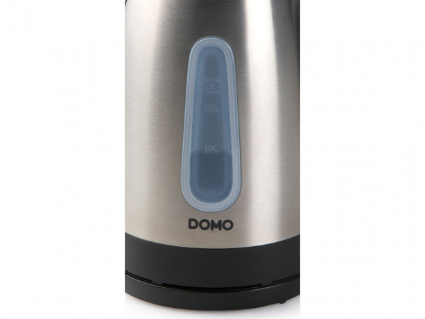 Domo Wasserkocher, 1.7 l, 2200 W, gross leise mit 360°-Fuss, aus Edelstahl elektrisch ohne Kabel Teekocher  Чайник Domo, 1,7 л, 2200 Вт, большой, тихий, с подставкой на 360°, из нержавеющей стали, электрочайник без кабеля