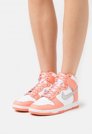 Nike Sportswear W DUNK HIGH Sneaker high crimson bliss/iron ore/white W DUNK HIGH Высокие кроссовки женские малиновое блаженство/железная руда/белый