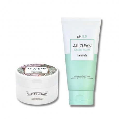 Heimish Double Cleansing Set: Heimish All Clean Balm + Heimish All Clean Green Foam  Набор для двойного очищения: бальзам Heimish All Clean + зеленая пенка Heimish All Clean