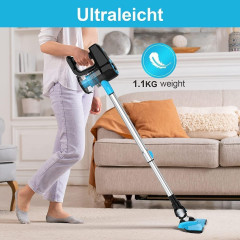 YISORA YISORA Akku-Hand-und Stielstaubsauger, 150,00 W, Beutellos, Ultraleichter 3 in1 Staubsauger Kabellos Wandhalterung 40 Min Laufzeit  Беспроводной ручной и стержневой пылесос YISORA, 150,00 Вт, без мешка, сверхлегкий пылесос 3-в-1, беспроводное насте