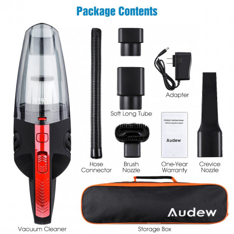 AUDEW AUDEW Akku-Handstaubsauger AX-6601, 120,00 W, beutellos Rot Беспроводной ручной пылесос AUDEW AX-6601, 120,00 Вт, без мешка