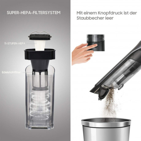 Aoucheni Aoucheni Akku-Handstaubsauger 3 in 1 Akku-Handstaubsauger mit Ladestation, 85,00 W, beutellos, Leichtes, handliches Design mit schicker Ladebasis  Беспроводной ручной пылесос Aoucheni Беспроводной ручной пылесос 3 в 1 с зарядной станцией, 85,00 В