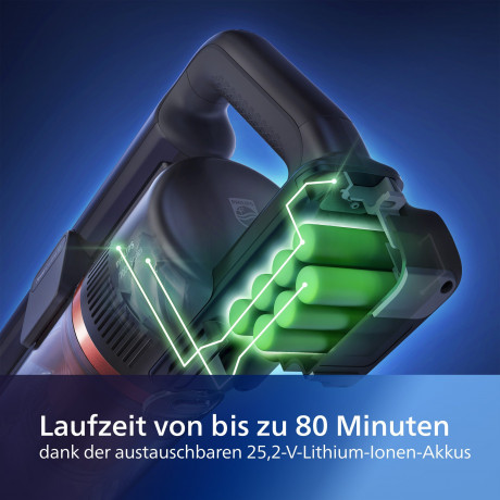 Philips Philips Nass-Trocken-Akkusauger XC8055/01 Aqua Plus 8000 Series, 56,7 W, beutellos, mit PrecisionPower Smart-Duse, bis zu 80 Minuten Laufzeit  Беспроводной пылесос Philips для влажной и сухой уборки XC8055/01 Aqua Plus 8000 Series, 56,7 Вт, без ме