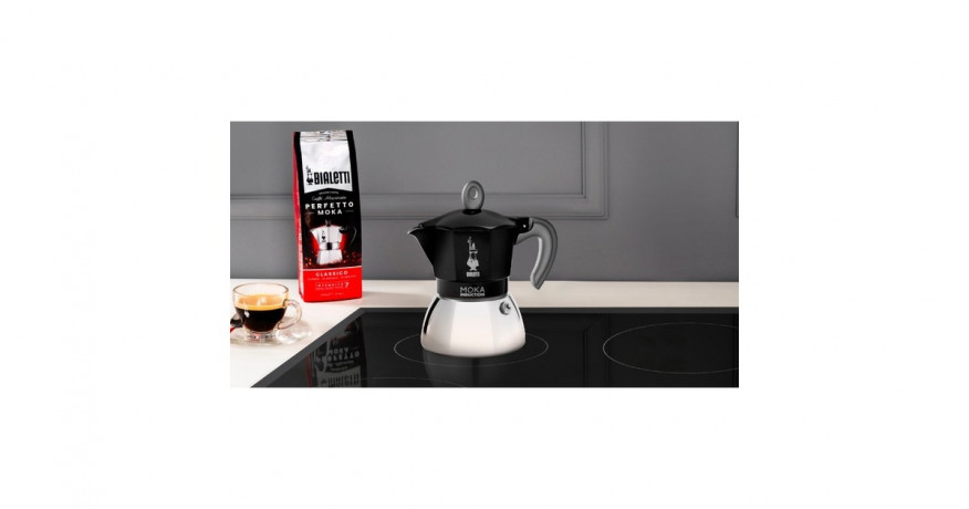 Bialetti Bialetti Moka Induction, Espressomaschine schwarz/silber, 2 Tassen schwarz, silber Bialetti Moka Induction, кофемашина для эспрессо черный/серебристый, 2 чашки
