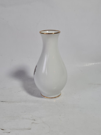 Ваза сувенирная винтажная PMR Jaeger&Co Bavaria с гербом Берлина, фарфор, 11 см, Германия, 1960-70гг.