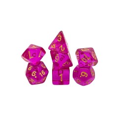 dice4friends 7-teiliges RPG Wurfelset Transparent: Bollywood Набор игральных костей RPG из 7 предметов Прозрачный: Болливуд