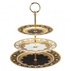 Rosenthal meets Versace Rosenthal Versace I love Baroque Etagere 3-tlg. Teller 18-22-27 cm Подставка для тортов Rosenthal Versace I love Baroque 3 шт. Тарелки 18-22-27 см