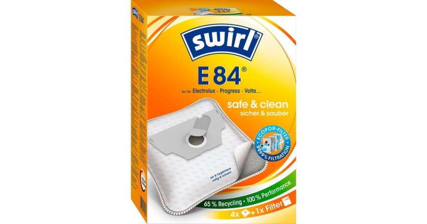 Swirl Swirl Staubsaugerbeutel E84 EcoPor 4 Stuck   Вихревые мешки для пылесоса E84 EcoPor 4 шт.