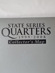 Альбом с монетами винтажный H.E. Harris &amp;Co "25 центов Штаты Америки (1999-2008)" (State Series Quarters), 40 х 32.5 см, США, 2008.