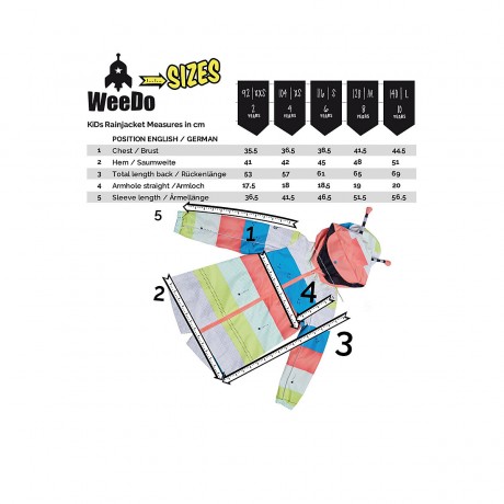 WeeDo WOODY Bird Regenjacken WOODY Куртки от дождя с птицами