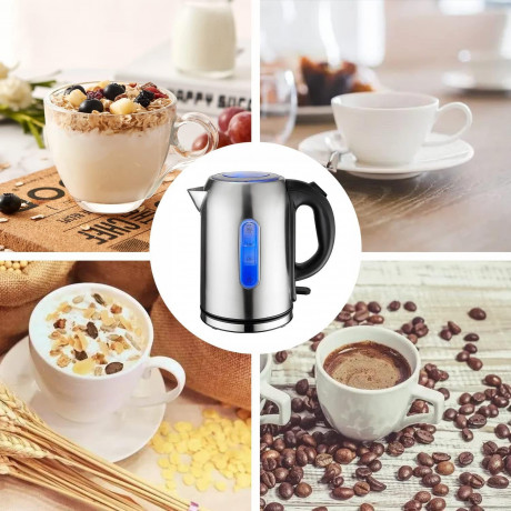 Mutoy Mutoy Wasserkocher Wasserkocher, Elektrischer Wasserkocher,mit LED-Anzeige,1,7l, 2000,00 W, Abschaltautomatik und Trockenkochschutz, fur Tee und Kaffee  Чайник Mutoy, электрочайник, со светодиодным дисплеем, 1,7 л, 2000,00 Вт, автоматическое отключе