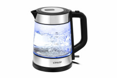 Linsar Wasserkocher Borosilikat Glas, 1,7 Liter, blaue LED-Beleuchtung, Kalkfilter  Чайник Linsar из боросиликатного стекла, 1,7 литра, синяя светодиодная подсветка, фильтр от накипи