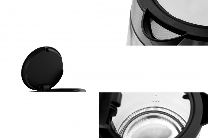 Linsar Wasserkocher Borosilikat Glas, 1,7 Liter, blaue LED-Beleuchtung, Kalkfilter  Чайник Linsar из боросиликатного стекла, 1,7 литра, синяя светодиодная подсветка, фильтр от накипи