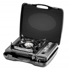 Mianova Mianova Gaskocher Campingkocher 2 in 1 LPG Anschluss Grillplatte Set, Outdoor BBQ Barbecue Grill Gas Camping Herd Kocher Tischgrill Notfall Campingherd Notfallkocher Gaskocher  Газовая плита Mianova, походная плита 2 в 1, комплект гриля с подключе