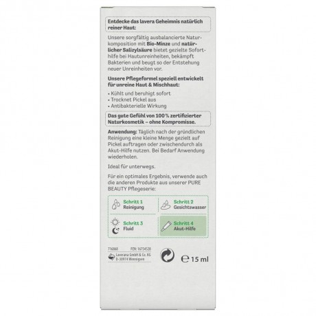 lavera Pure Beauty Anti-Pickel Gel Pure Beauty Гель против прыщей