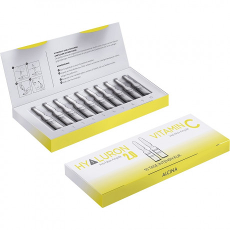 Alcina Hyaluron 2.0 & Vitamin C Ампулы для интенсивного ухода за кожей, 10шт x 1 мл