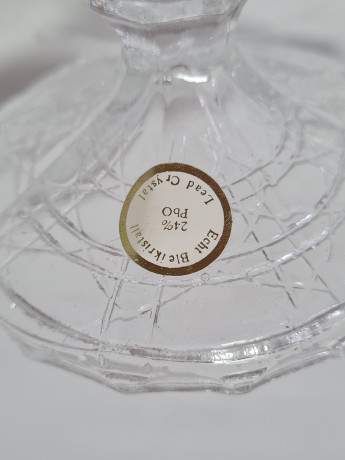 Подсвечник хрустальный винтажный Lead Crystal Echt Bleikristal, 11 x 7,5 см, Германия, 1960-70гг.