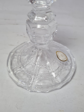 Подсвечник хрустальный винтажный Lead Crystal Echt Bleikristal, 11 x 7,5 см, Германия, 1960-70гг.