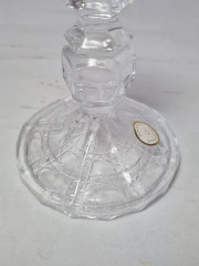 Подсвечник хрустальный винтажный Lead Crystal Echt Bleikristal, 11 x 7,5 см, Германия, 1960-70гг.