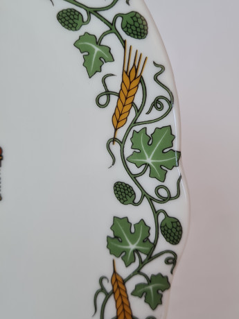 Тарелки декоративные винтажные gerthal Collette, фарфор с изображением позовзки с лошадьми, 2 шт х 20 x 2 см, Германия, 1960-70гг.