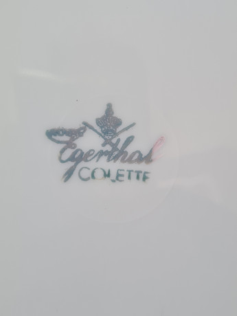 Тарелки декоративные винтажные gerthal Collette, фарфор с изображением позовзки с лошадьми, 2 шт х 20 x 2 см, Германия, 1960-70гг.