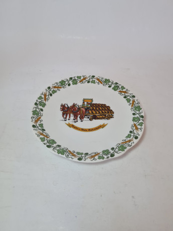 Тарелки декоративные винтажные gerthal Collette, фарфор с изображением позовзки с лошадьми, 2 шт х 20 x 2 см, Германия, 1960-70гг.