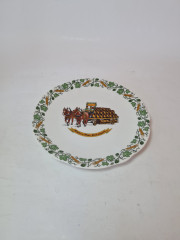 Тарелки декоративные винтажные gerthal Collette, фарфор с изображением позовзки с лошадьми, 2 шт х 20 x 2 см, Германия, 1960-70гг.