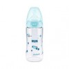 Nuk Farbe blau, Стеклянная Бутылка для Младенца со Съемной Соской со Светло Голубой Крышкой 300ml, 1 шт