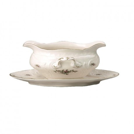 Rosenthal Rosenthal Sanssouci Elfenbein Moosrose neu Sauciere 0,65 l Rosenthal Sanssouci Ivory Moosrose новый соусник 0,65 л