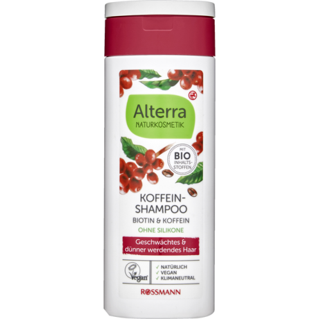 Alterra NATURKOSMETIK Koffein-Shampoo Biotin & Koffein, Альтерра Шампунь с Биотином и Кофеином для укрепления волос, 200 мл