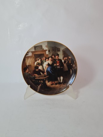 LILIEN PORZELLAN Номерная декоративная тарелка "Танцы" Франц фон Дефреггер, 6766С, 20см, Германия, 1989г.