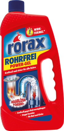 rorax Средство удаления засоров в сантехнике Power-Гель, 1 л