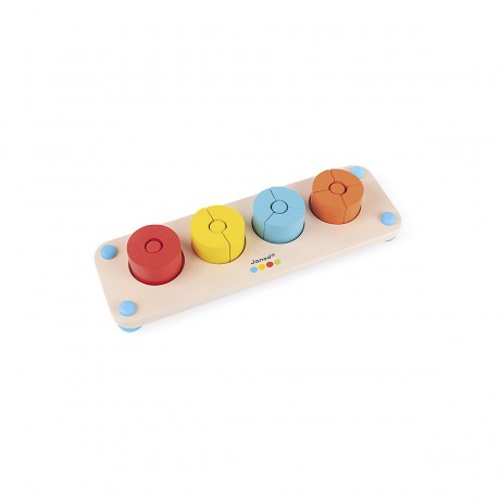 Janod Essentiel Das Bruchrechnen Lernspiel aus Holz Babys und Kleinkinder Zahlen und Mathematik lernen Farbe auf Wasserbasis Ab 2 Jahren Essentiel Обучающая игра с деревянными дробями Младенцы и малыши изучают числа и математику Краски на водной основе С 