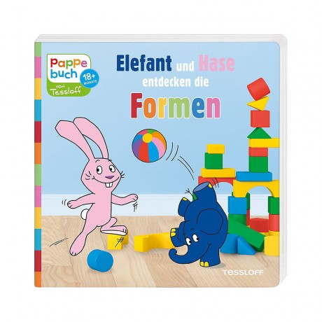 Tessloff Verlag Pappebuch. Elefant und Hase entdecken die Formen картонная книга. Слон и кролик открывают формы