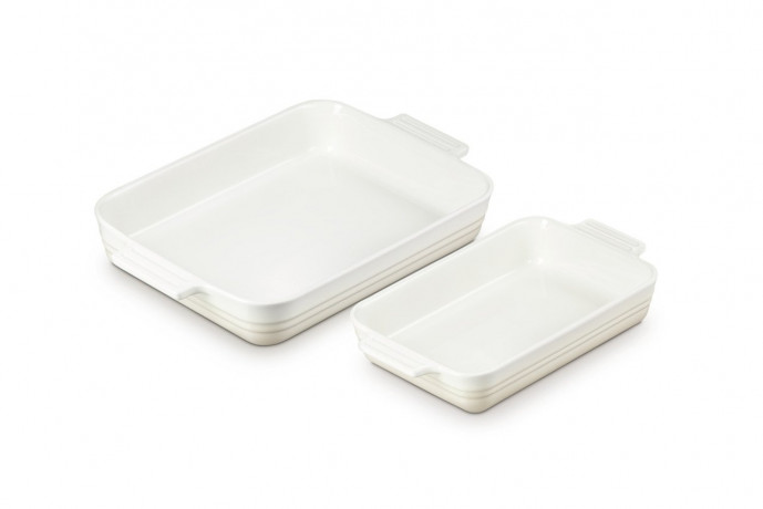 Le Creuset LE CREUSET Auflaufform 2er Set merinque KLASSIK creme LE CREUSET набор форм для запекания, 2 шт. меренки CLASSIC