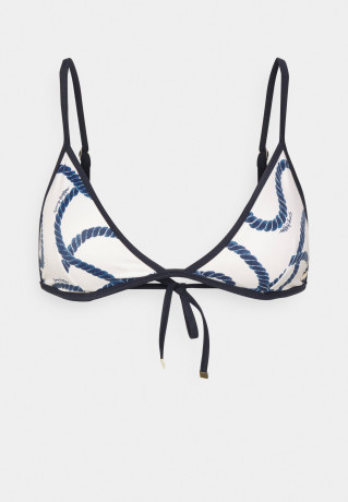 Tommy Hilfiger TRIANGLE FIXED RP PRINT Bikini top wuw/wlw rope print ПРИНТ TRIANGLE FIXED RP Верх бикини вау / wlw веревочный принт