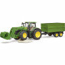 Bruder BRUDER Traktor John Deere mit Anhanger 1:16 Трактор BRUDER John Deere с прицепом 1:16