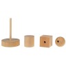 SINASPIELZEUG Holzspielzeug Holzsteckturm Walze Kugel Wurfel Деревянная игрушечная башня с роликовым шариком