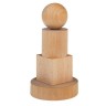 SINASPIELZEUG Holzspielzeug Holzsteckturm Walze Kugel Wurfel Деревянная игрушечная башня с роликовым шариком