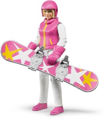 Bruder BRUDER 60420 bworld Snowboardfahrerin mit Zubehor Женский сноубордист BRUDER 60420 bworld с аксессуарами