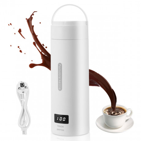 iscooter iscooter Reise-Wasserkocher Reisen Elektrische Wassertasse, 300W Schnellkoch-Teekanne-Heizbecher, 300,00 W, Wasserkocher mit Temperatureinstellung  Automatischer Abschaltung  Дорожный чайник iscooter, дорожная электрическая чашка для воды, 300 Вт