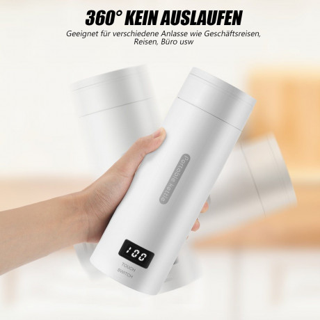 iscooter iscooter Reise-Wasserkocher Reisen Elektrische Wassertasse, 300W Schnellkoch-Teekanne-Heizbecher, 300,00 W, Wasserkocher mit Temperatureinstellung  Automatischer Abschaltung  Дорожный чайник iscooter, дорожная электрическая чашка для воды, 300 Вт