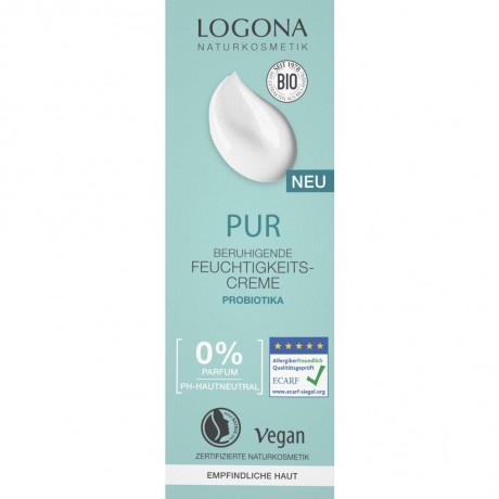 Logona Pur Beruhigende Feuchtigkeits-Creme mit Probiotika  Pur Soothing увлажняющий крем с пробиотиками