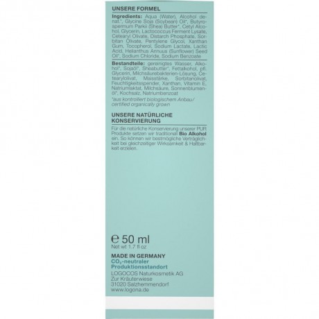 Logona Pur Beruhigende Feuchtigkeits-Creme mit Probiotika  Pur Soothing увлажняющий крем с пробиотиками