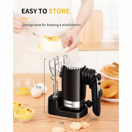 MooSoo MooSoo Handmixer HM226 in Schwarz, 300 W  Ручной миксер MooSoo HM226 черного цвета, 300 Вт