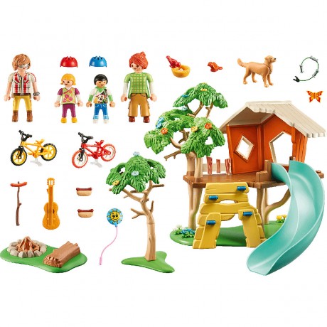 PLAYMOBIL PLAYMOBIL 71001 Abenteuer-Baumhaus mit Rutsche PLAYMOBIL 71001 приключенческий домик на дереве с горкой